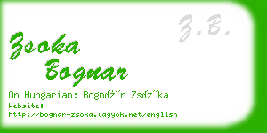 zsoka bognar business card